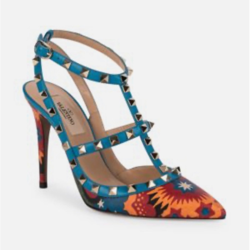 VALENTINO Wonderland Rockstud Leather Slingbacks - Picture 2 of 6